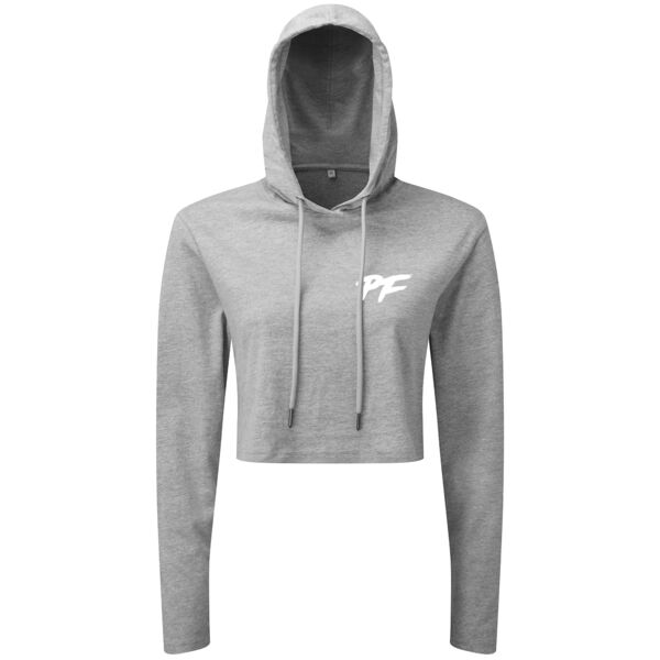 Women's Cropped Hooded Long Sleeve T-Shirt Thumbnail