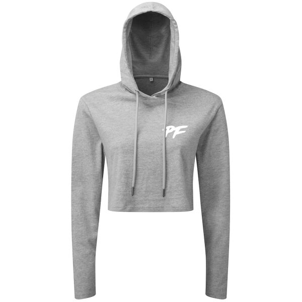 Panther Fitness  - Women's Cropped Hooded Long Sleeve T-Shirt Thumbnail